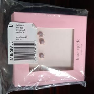Kate Spade pendant necklace stud earrings set